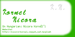 kornel nicora business card